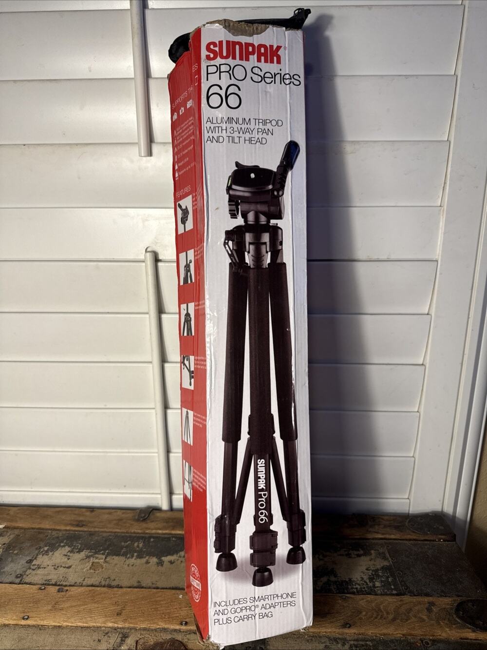 Sunpak PRO Series 66 Aluminum Tripod Pan Tilt Head 360 Quick Release